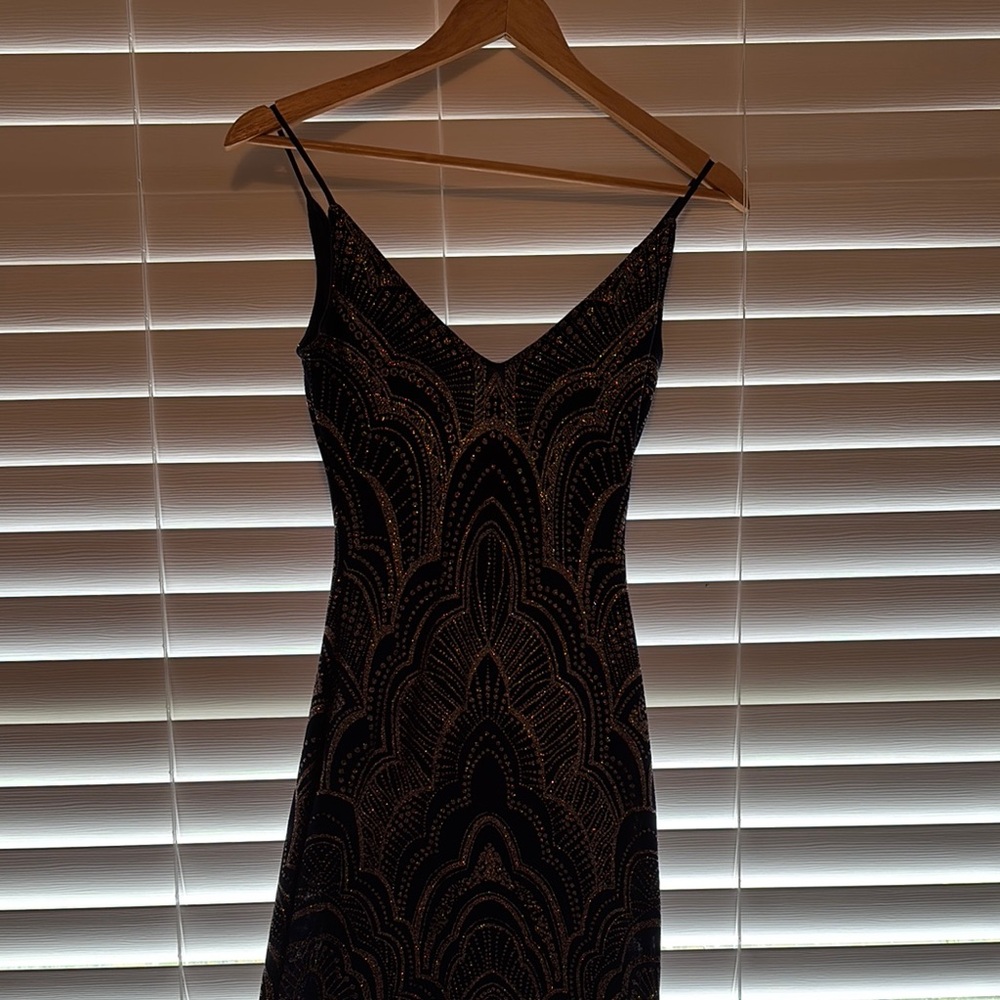 Alternative Apparel Black and Silver Mini Dress